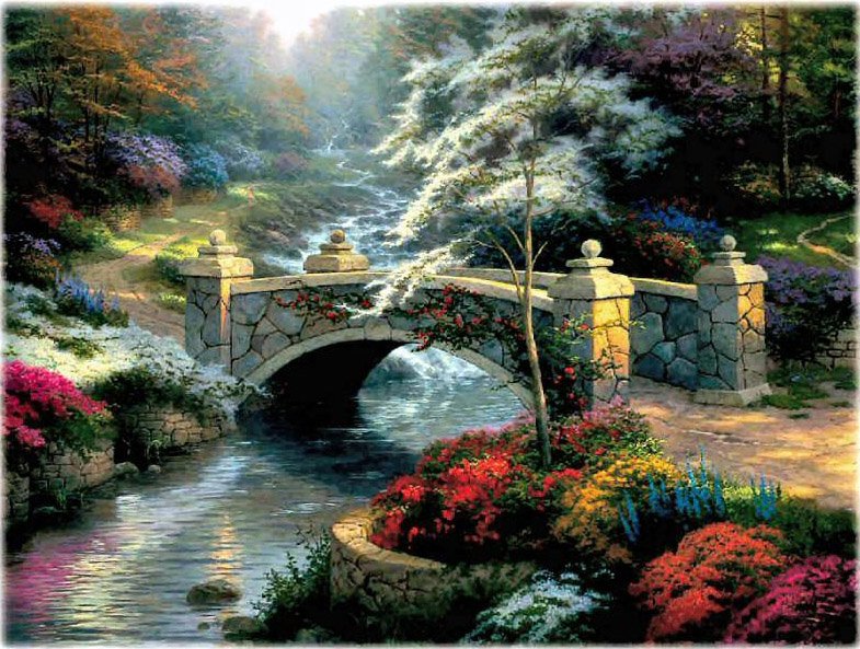 Thomas Kinkade Bridge of Hope